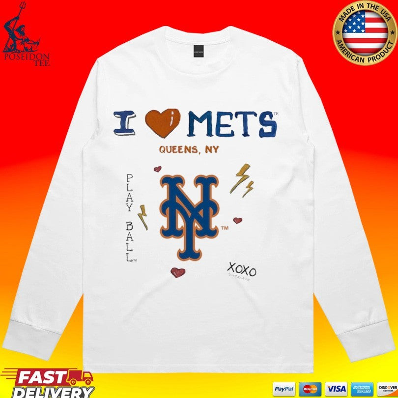 New York Mets Tiny Turnip Toddler I Heart T-shirt
