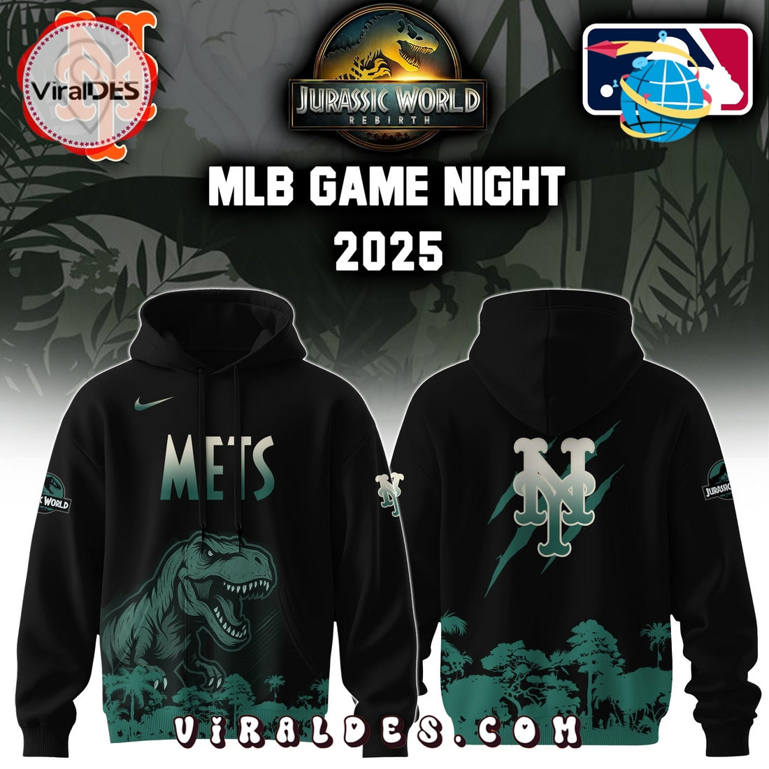 New York Mets x Jurassic World Hoodie, Long Pants