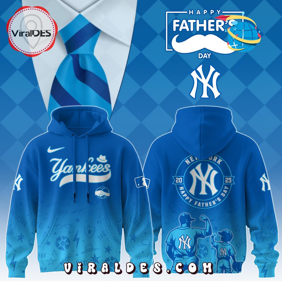 New York Yankees 2025 Father’s Day Hoodie, Long Pants