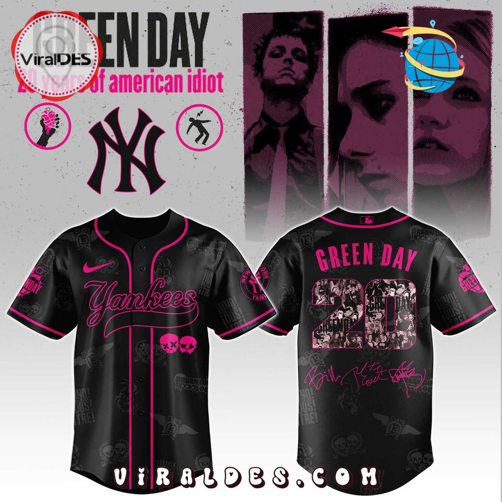 New York Yankees MLB x Green Day 20th Anniversary Baseball Jersey