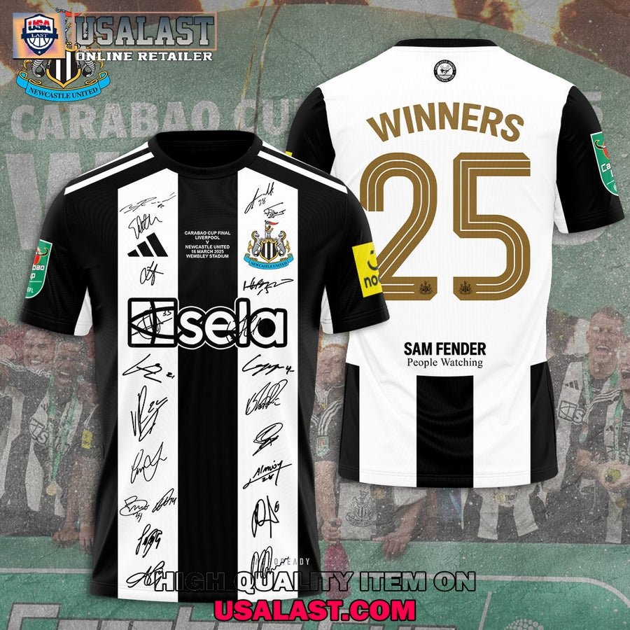 Newcastle United 2025 Carabao Cup Champions 3D Shirt