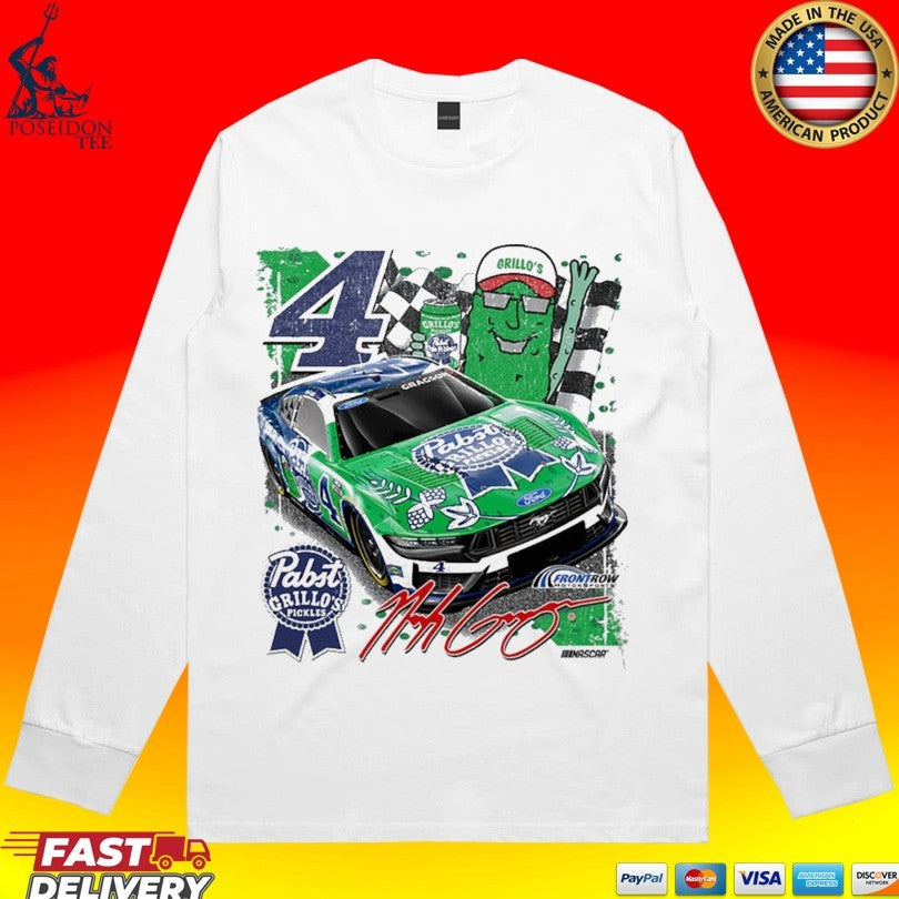 Noah Gragson Front Row Motorsports #4 Pbr Grillo’s Pickles T-shirt
