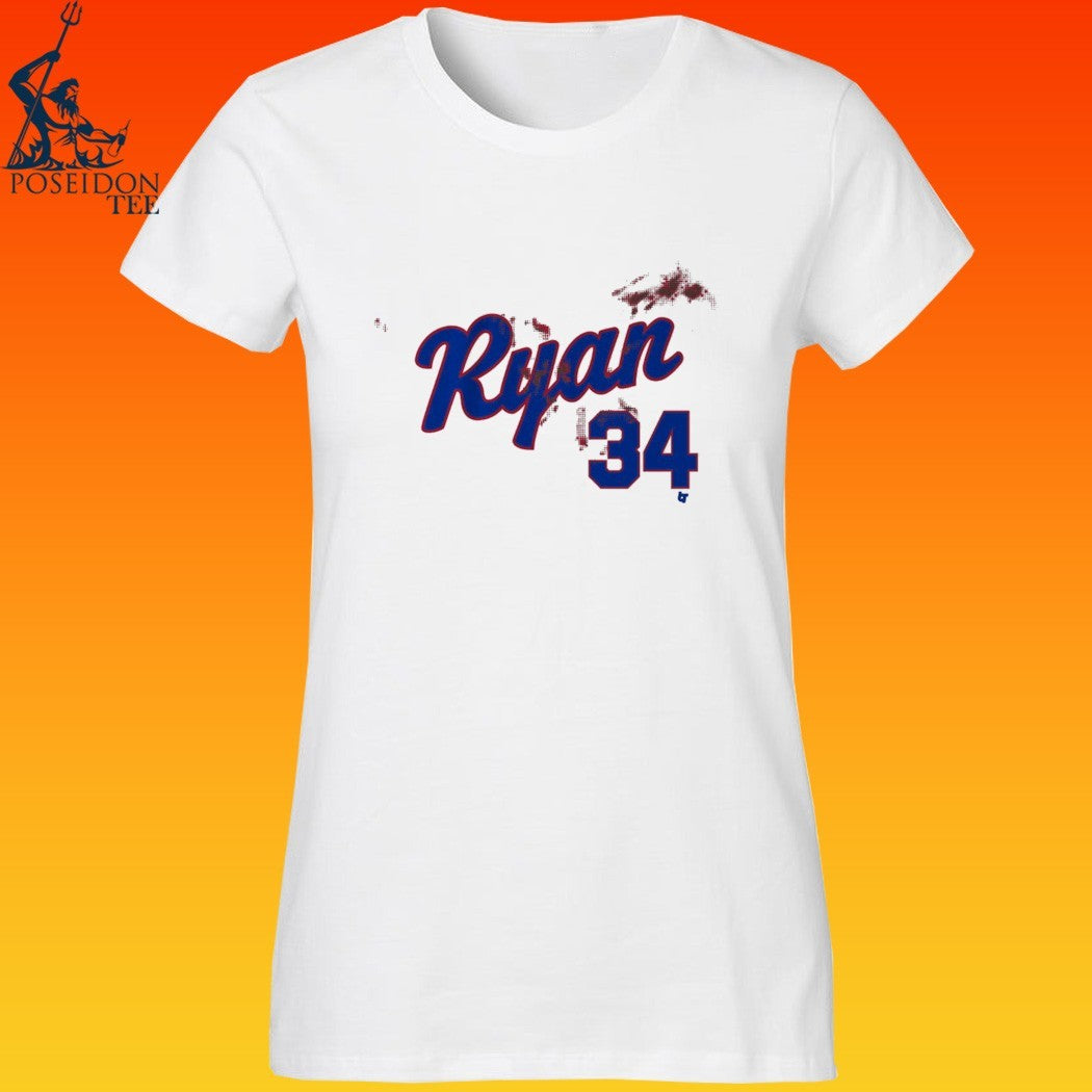 Nolan Ryan 34 Bloody T-shirt