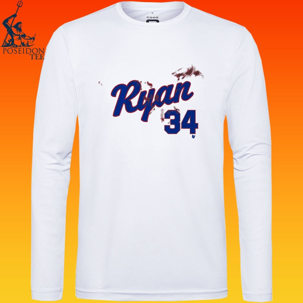 Nolan Ryan 34 Bloody T-shirt