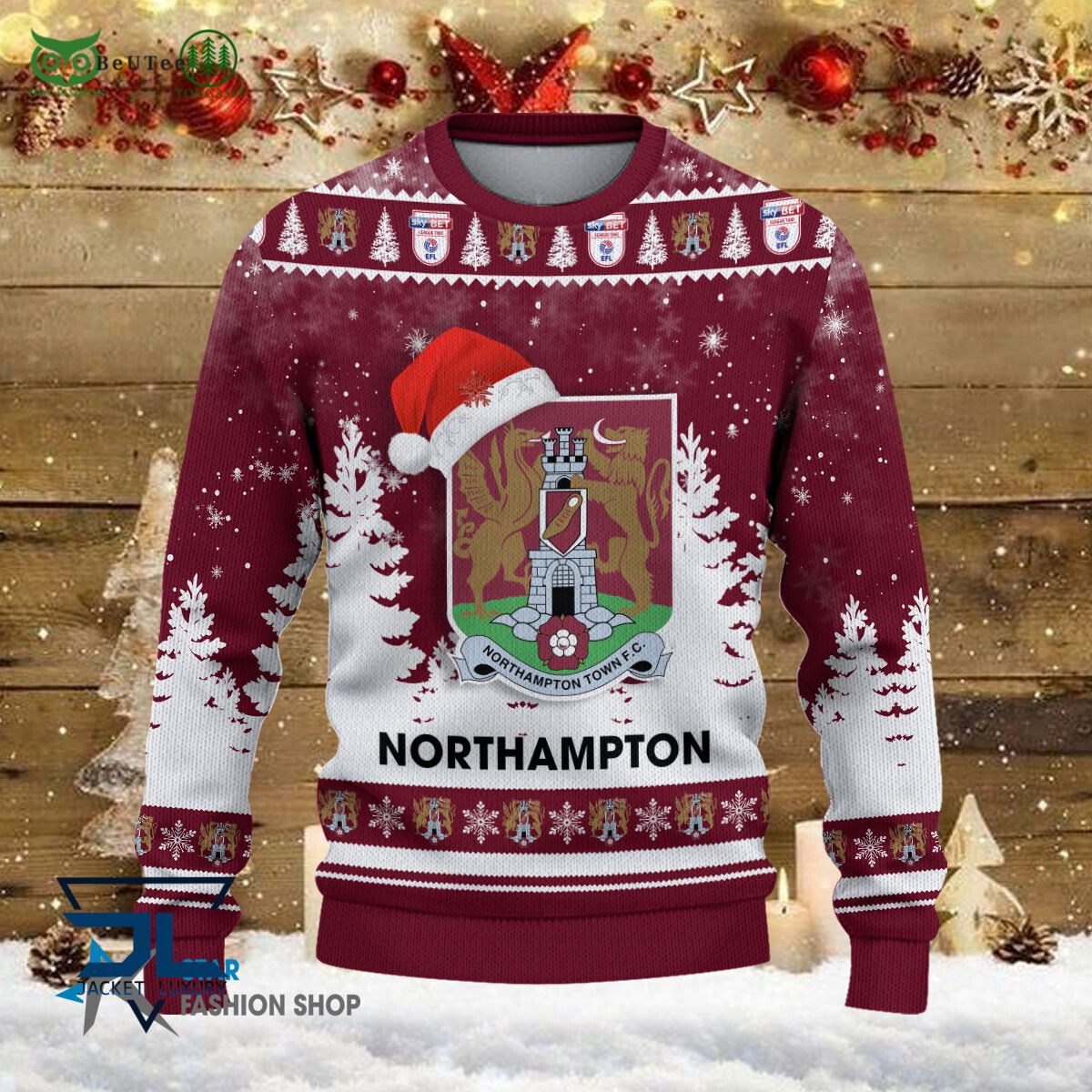 Northampton Town F.C EFL English Football League Premium Ugly Sweater