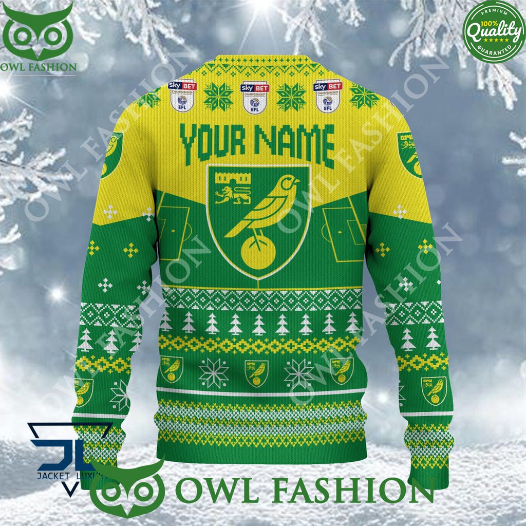 Norwich City EFL 2023 Custom Ugly Christmas Sweater Jumper