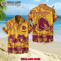 NRL Brisbane Broncos Tropical Summer Hawaiian Shirt