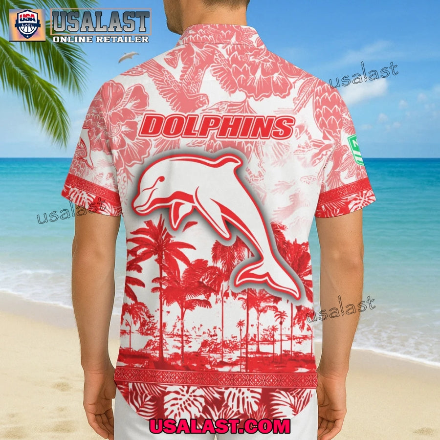NRL Dolphins Tropical Summer Hawaiian Shirt