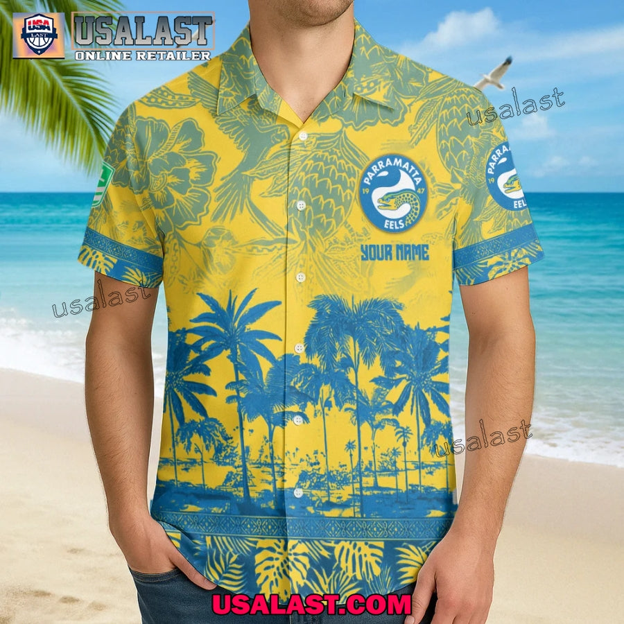 NRL Parramatta Eels Tropical Summer Hawaiian Shirt