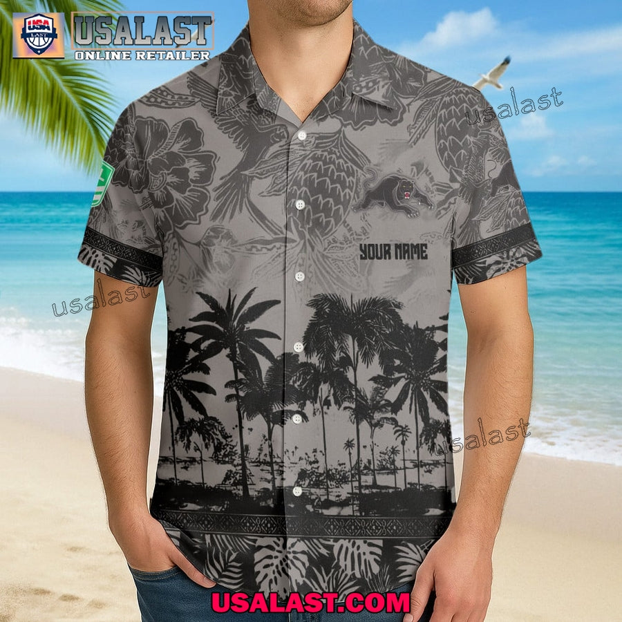NRL Penrith Panthers Tropical Summer Hawaiian Shirt