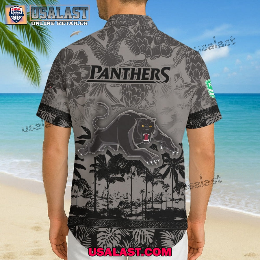 NRL Penrith Panthers Tropical Summer Hawaiian Shirt