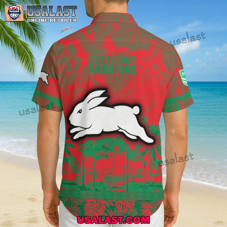 NRL South Sydney Rabbitohs Tropical Summer Hawaiian Shirt