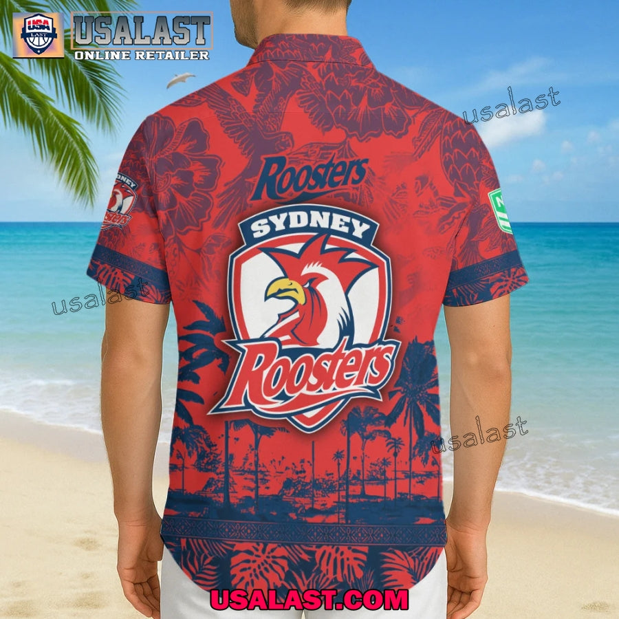 NRL Sydney Roosters Tropical Summer Hawaiian Shirt