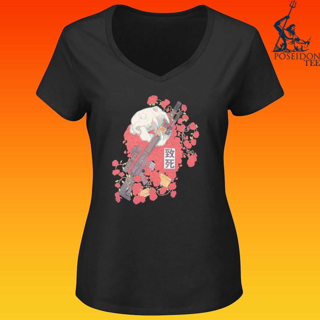 NSW Recce Rifle Ashen Lilly Rose T-shirt