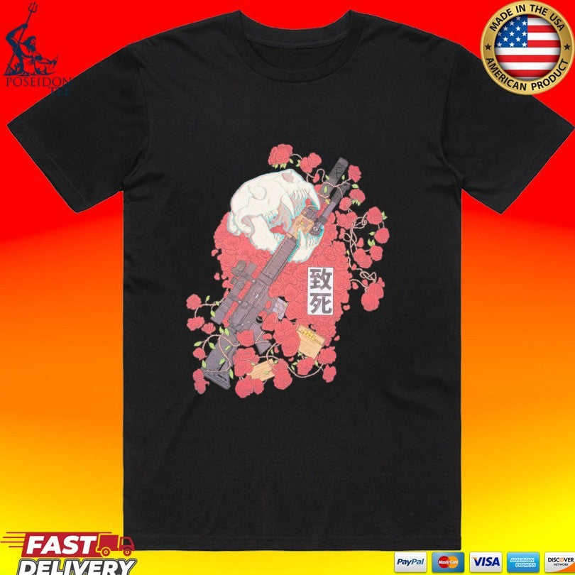 NSW Recce Rifle Ashen Lilly Rose T-shirt