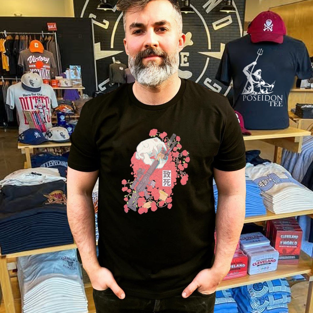 NSW Recce Rifle Ashen Lilly Rose T-shirt