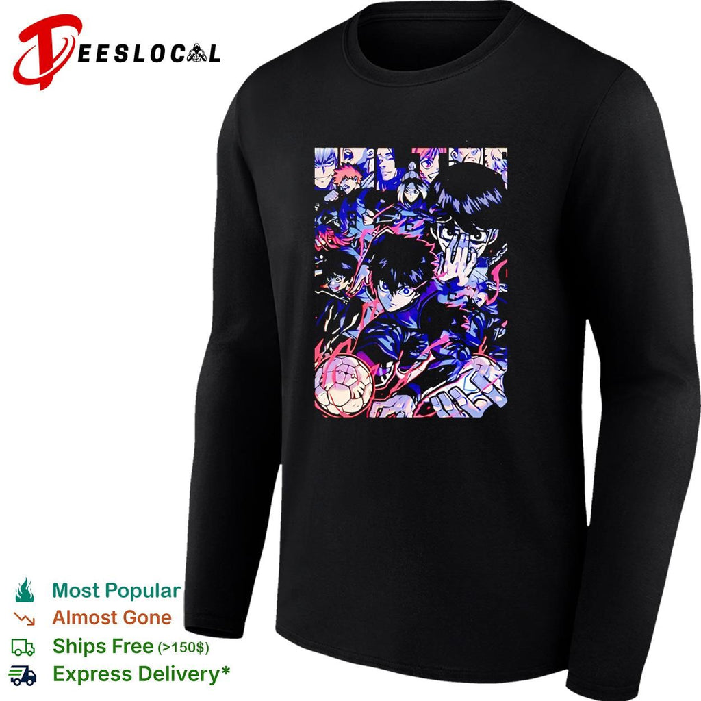 Blue Lock Isagi Yoichi anime manga characters soccer team collage poster shirt