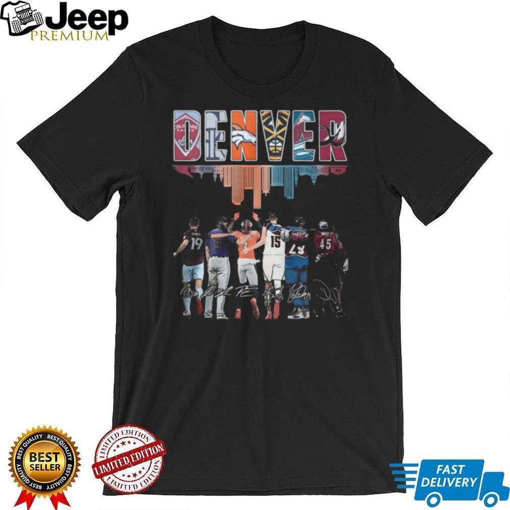 Denver City of Champions Sports Teams Signature Skyline T Shirt