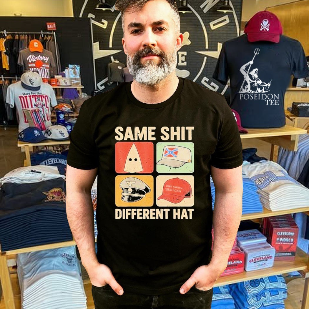 Same Shit Different Hat Ku Klux Klan Modern Display Of The Confederate Battle Flag Police Make American Great Again Maga T-T-shirts