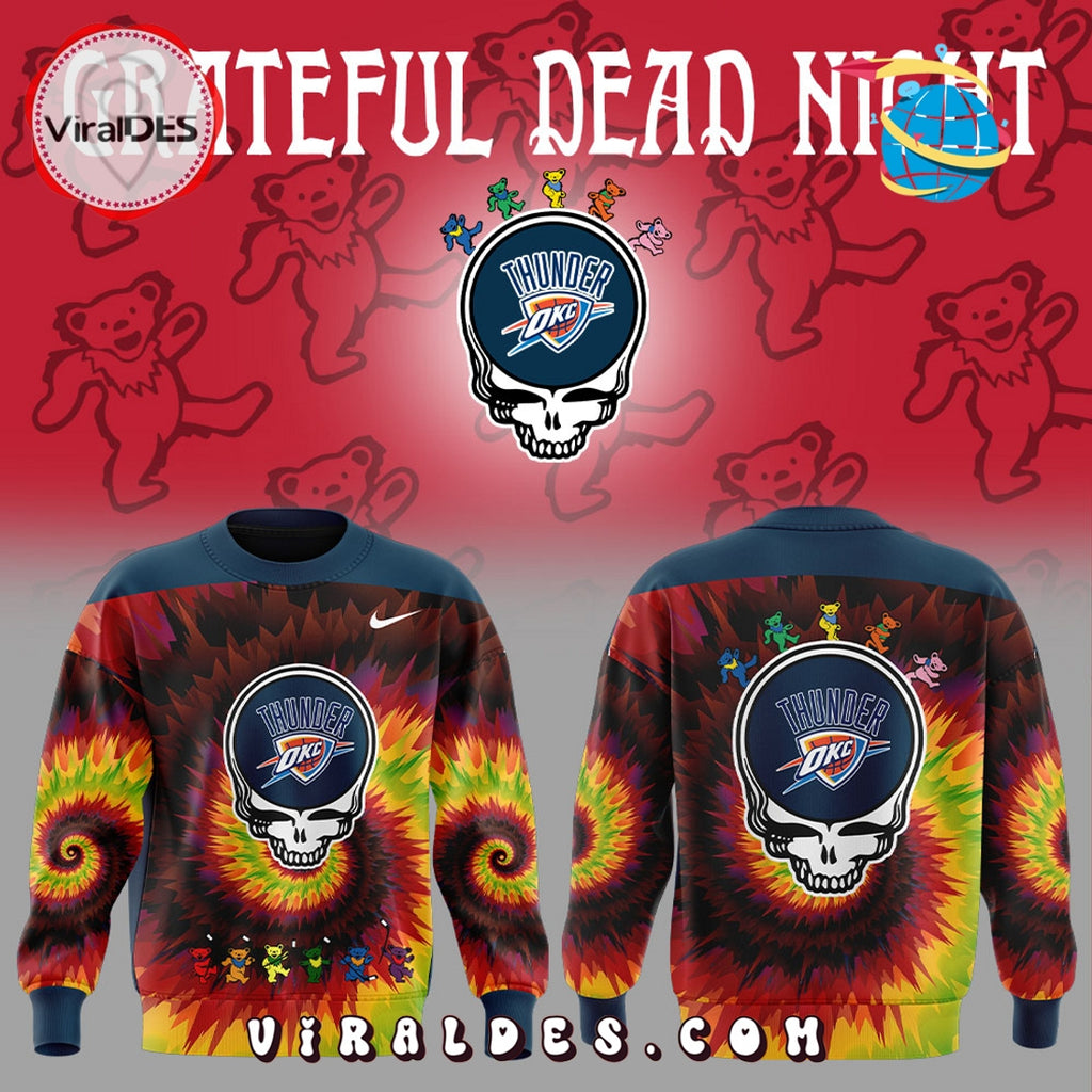Oklahoma City 2025 Thunder Grateful Dead Night Hoodie