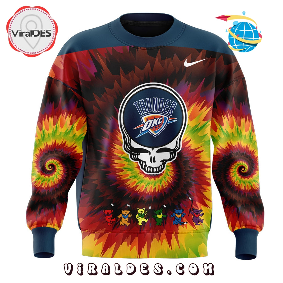 Oklahoma City 2025 Thunder Grateful Dead Night Hoodie