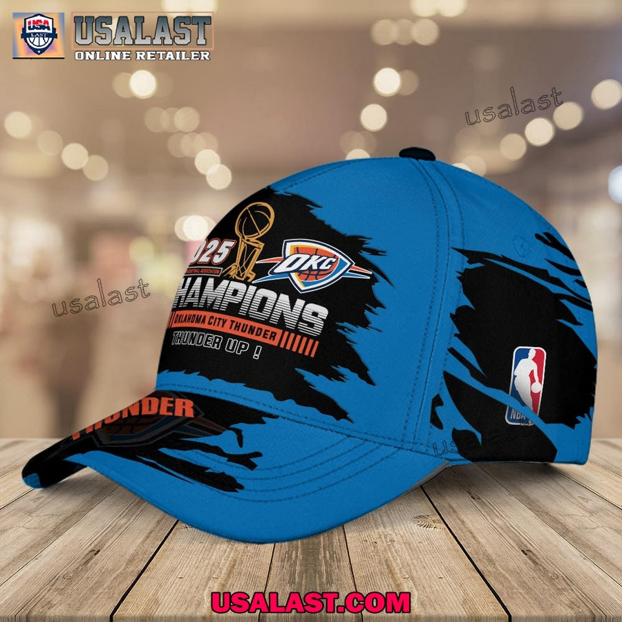 Oklahoma City Thunder 2025 NBA Champions Cap Style 03