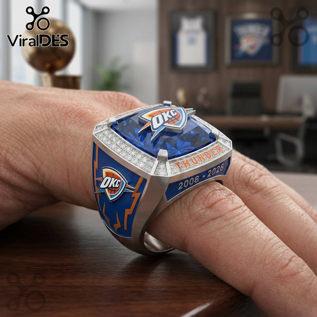Oklahoma City Thunder Championship Engraved Name Ring