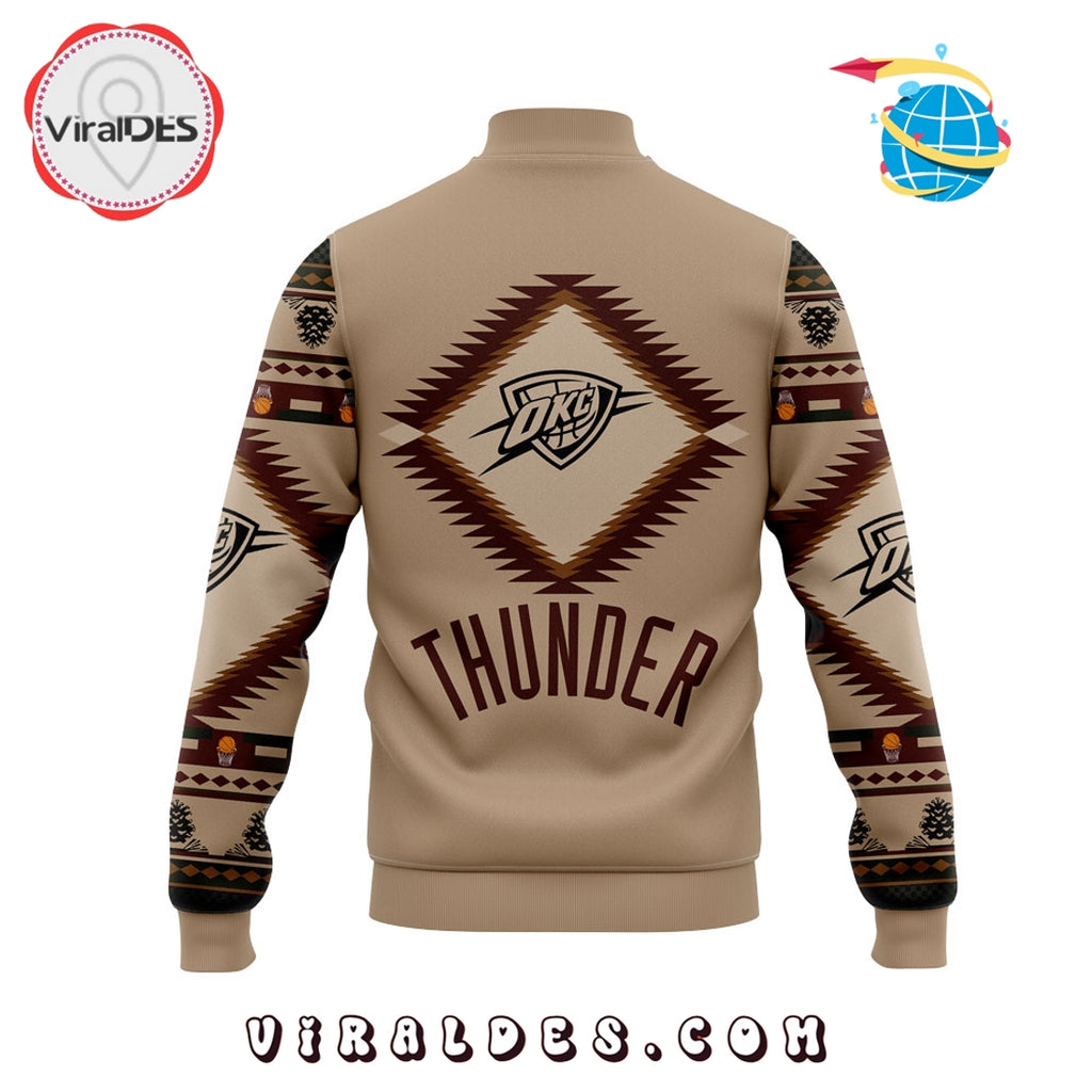 Oklahoma City Thunder Native American Heritage Baseball Jacket