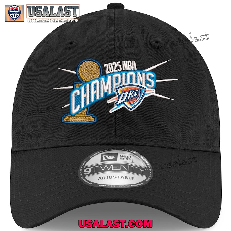 Oklahoma City Thunder New Era 2025 NBA Finals Champions Black Cap