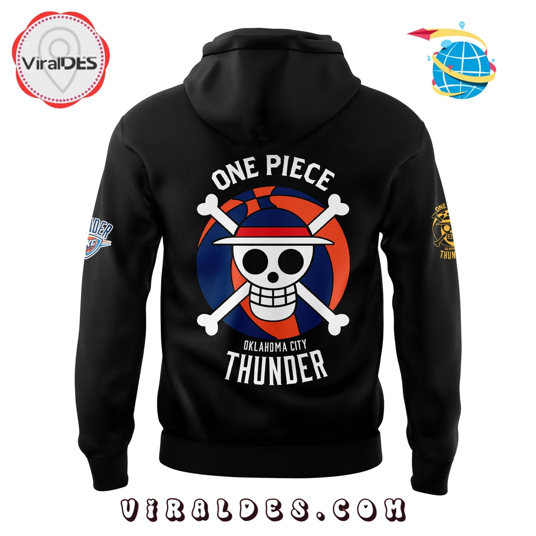 Oklahoma City Thunder Welcome Luffy Game Night Collab Hoodie