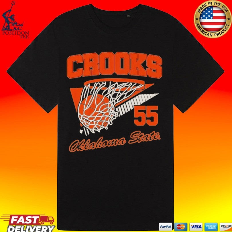Oklahoma State Basketball Audi Crooks Retro Swish T-shirt