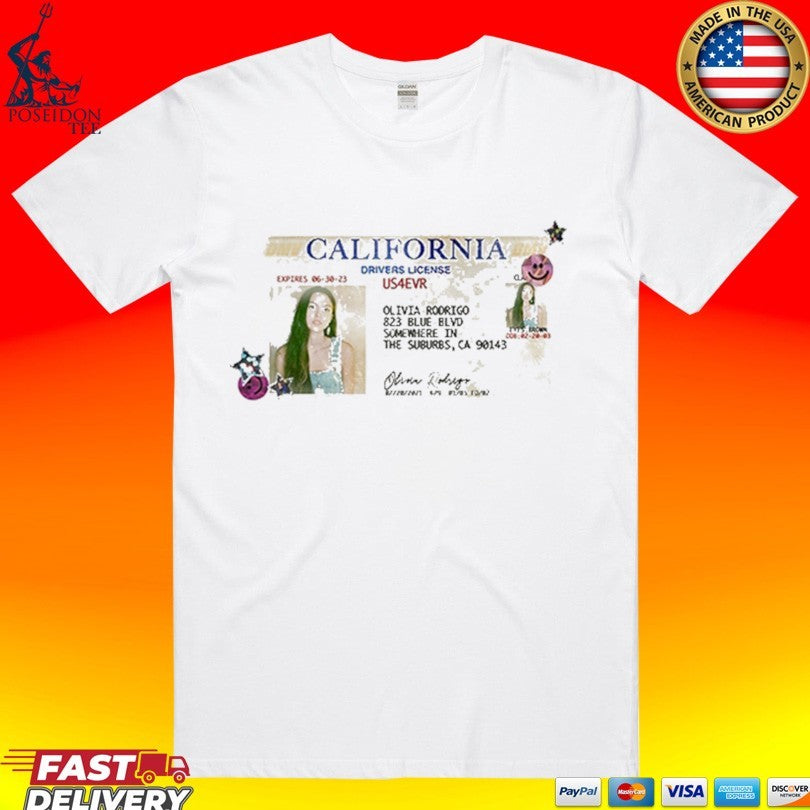 Olivia Rodrigo California Drivers License T-shirt