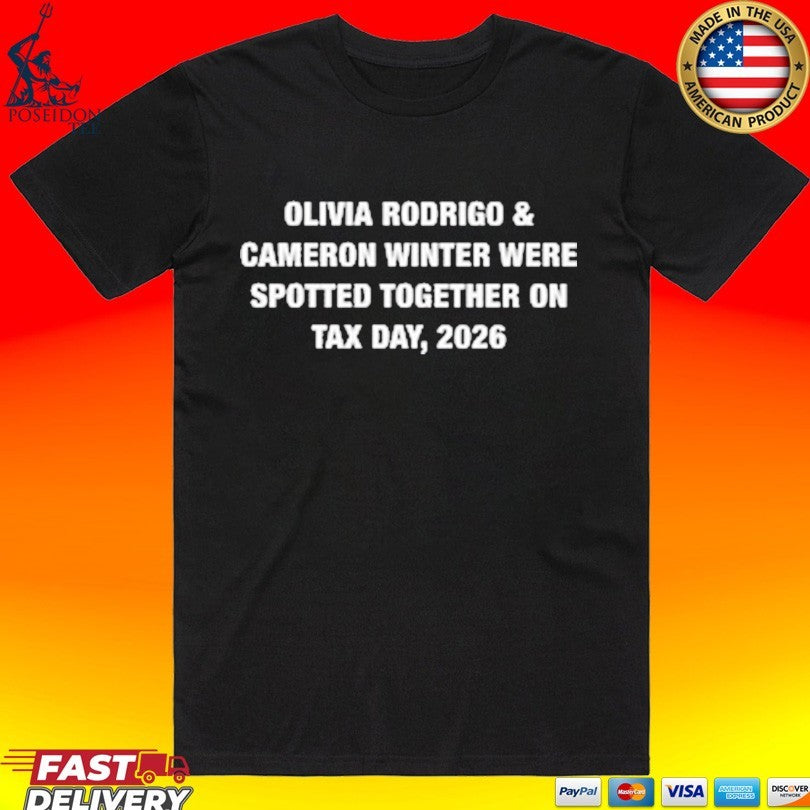 Olivia Rodrigo & Cameron Winter Were Spotted Together On Tax Day 2026 T-shirt