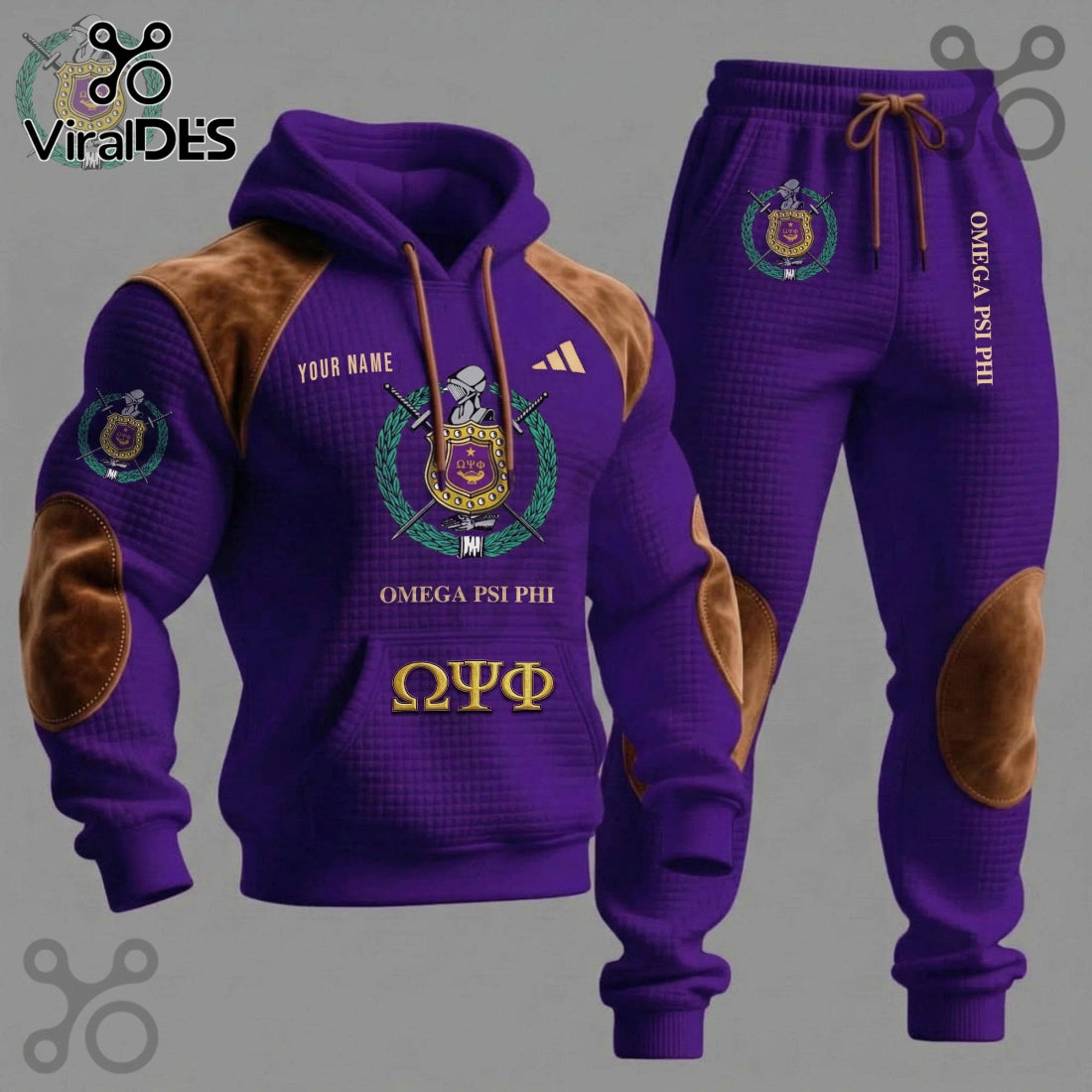 Omega Psi Phi Premium Personalized 3D Design Tracksuit Hoodie