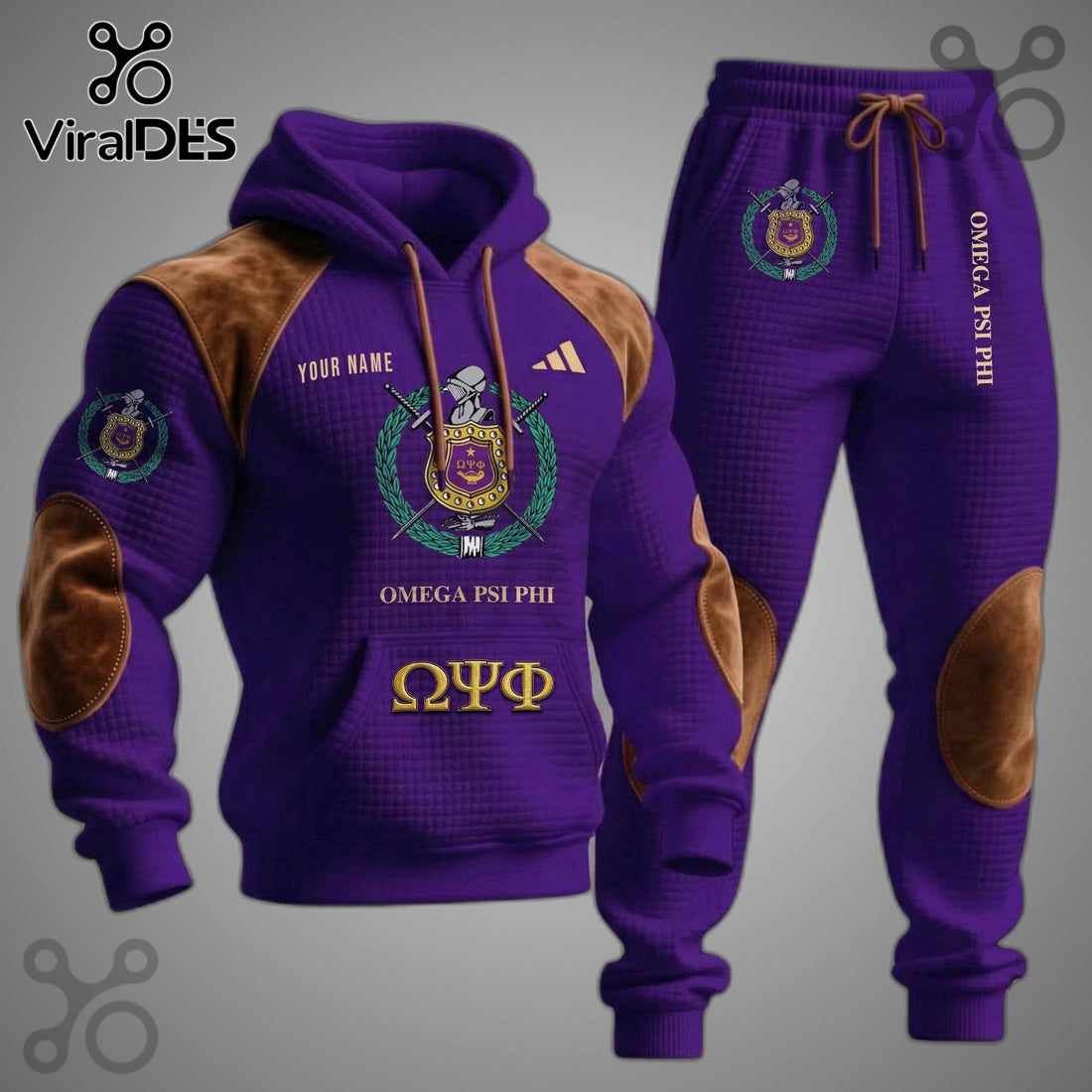 Omega Psi Phi Premium Personalized 3D Design Tracksuit Hoodie