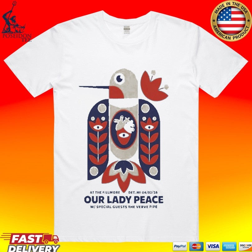 Our Lady Peace At The Fillmore Detroit On April 2 2026 T-shirt
