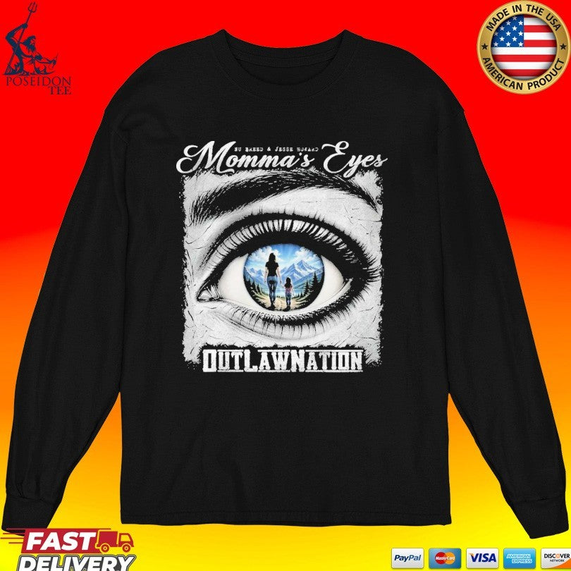 Outlaw Nation Momma’s Eyes Country Fan Gift T-shirt
