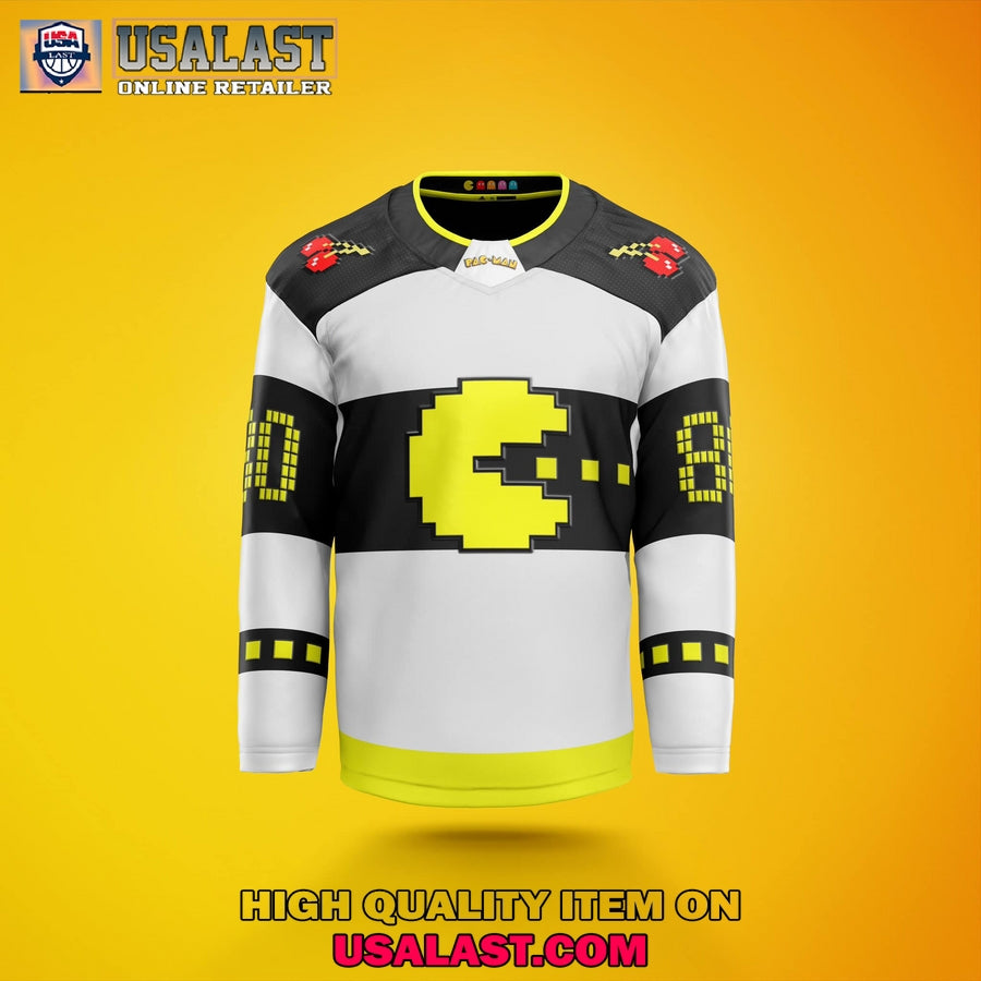 Pac-Man 8bit Custom Hockey Jersey