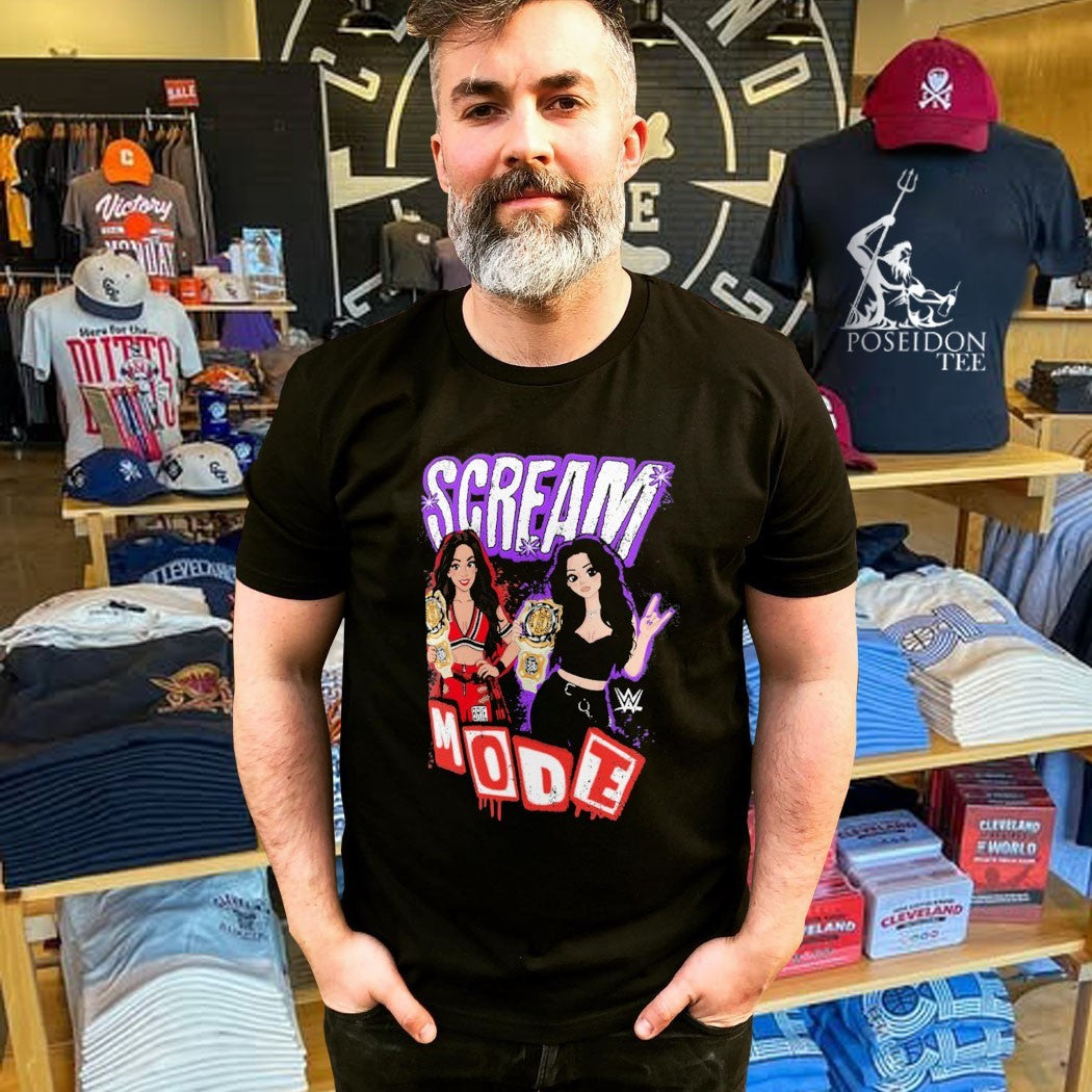 Paige Vs Brie Bella Scream Mode Cartoon T-shirt