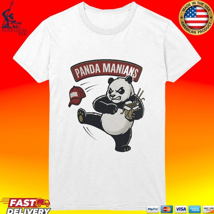Panda Manians Kung Fu Panda Noodle Box Mascot Athletic Sports Mascot T-shirt