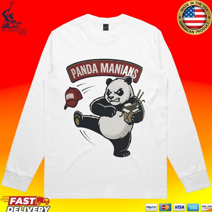 Panda Manians Kung Fu Panda Noodle Box Mascot Athletic Sports Mascot T-shirt