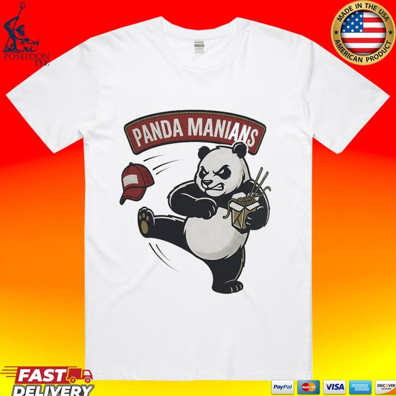 Panda Manians Kung Fu Panda Noodle Box Mascot Athletic Sports Mascot T-shirt