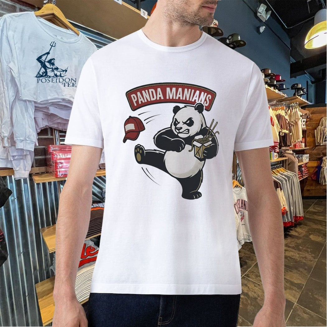 Panda Manians Kung Fu Panda Noodle Box Mascot Athletic Sports Mascot T-shirt