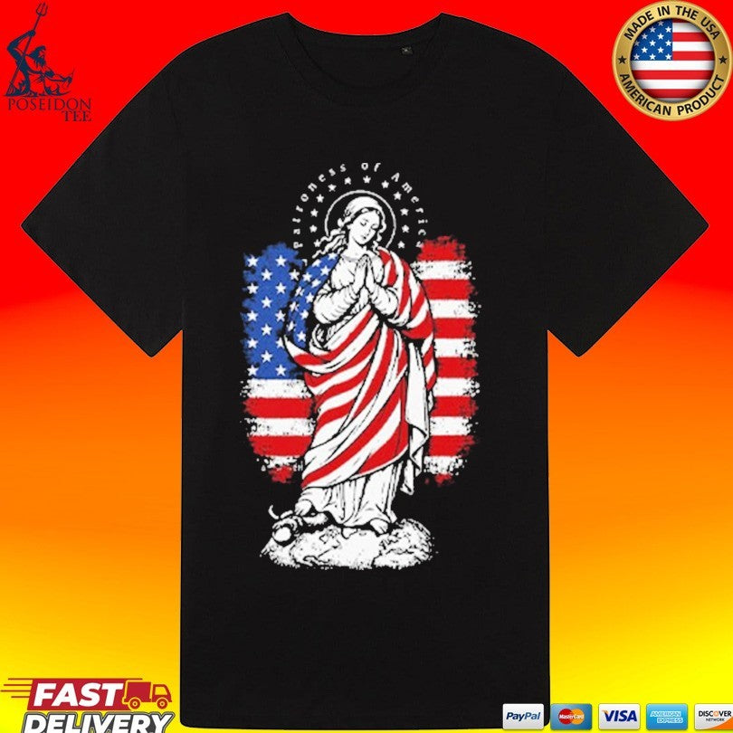 Patroness Of The Usa Blessed Virgin Mary Catholic Art T-shirt