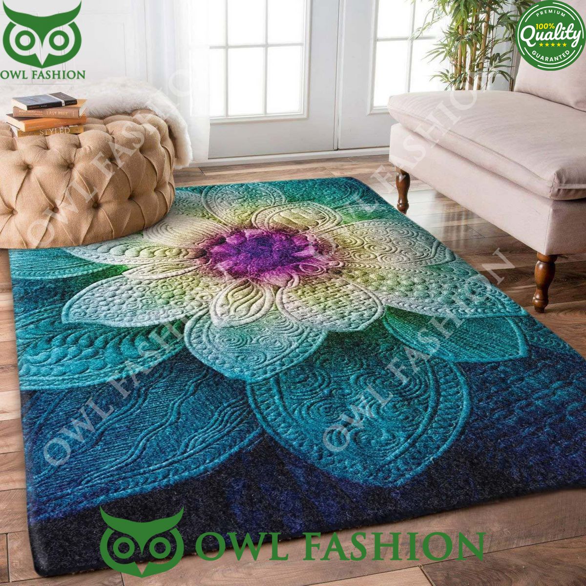 Pattern Flower Rug Carpet