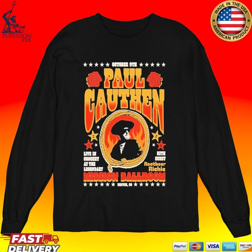 Paul Cauthen 10 9 2026 Denver Co T-shirt