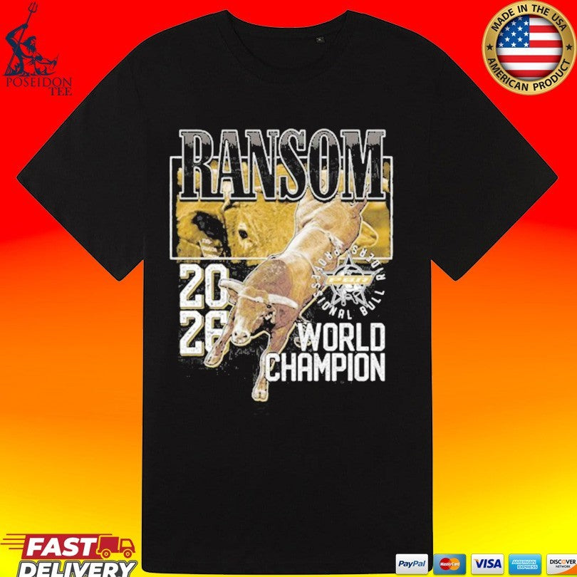 Pbr Professional Bull Riders Ransom 2026 World Champion Bull T-shirt