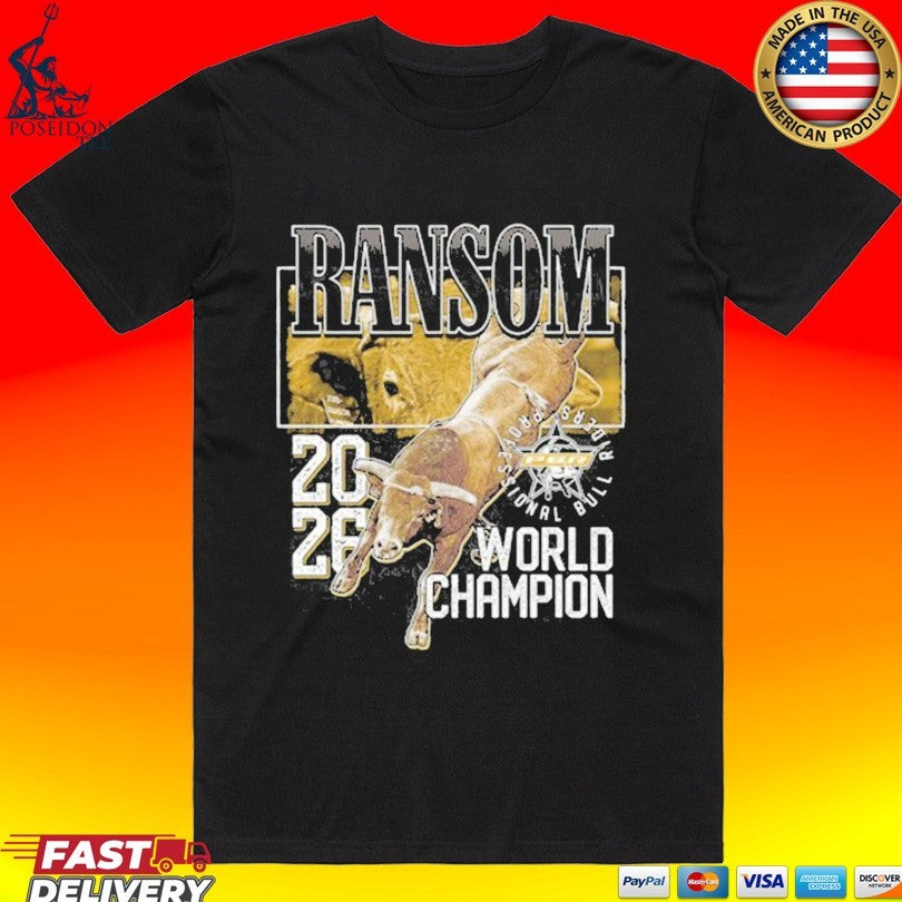 Pbr Professional Bull Riders Ransom 2026 World Champion Bull T-shirt