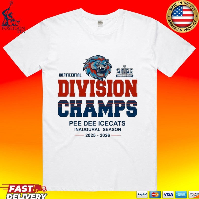 Pee Dee IceCats Divisional Championship 2025-2026 Champs T-shirt