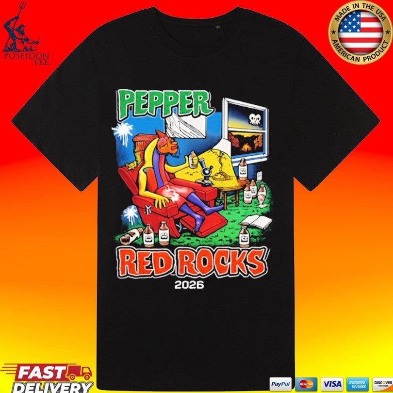 Pepper Red Rocks Amphitheatre In Morrison, Colorado 2026 T-shirt